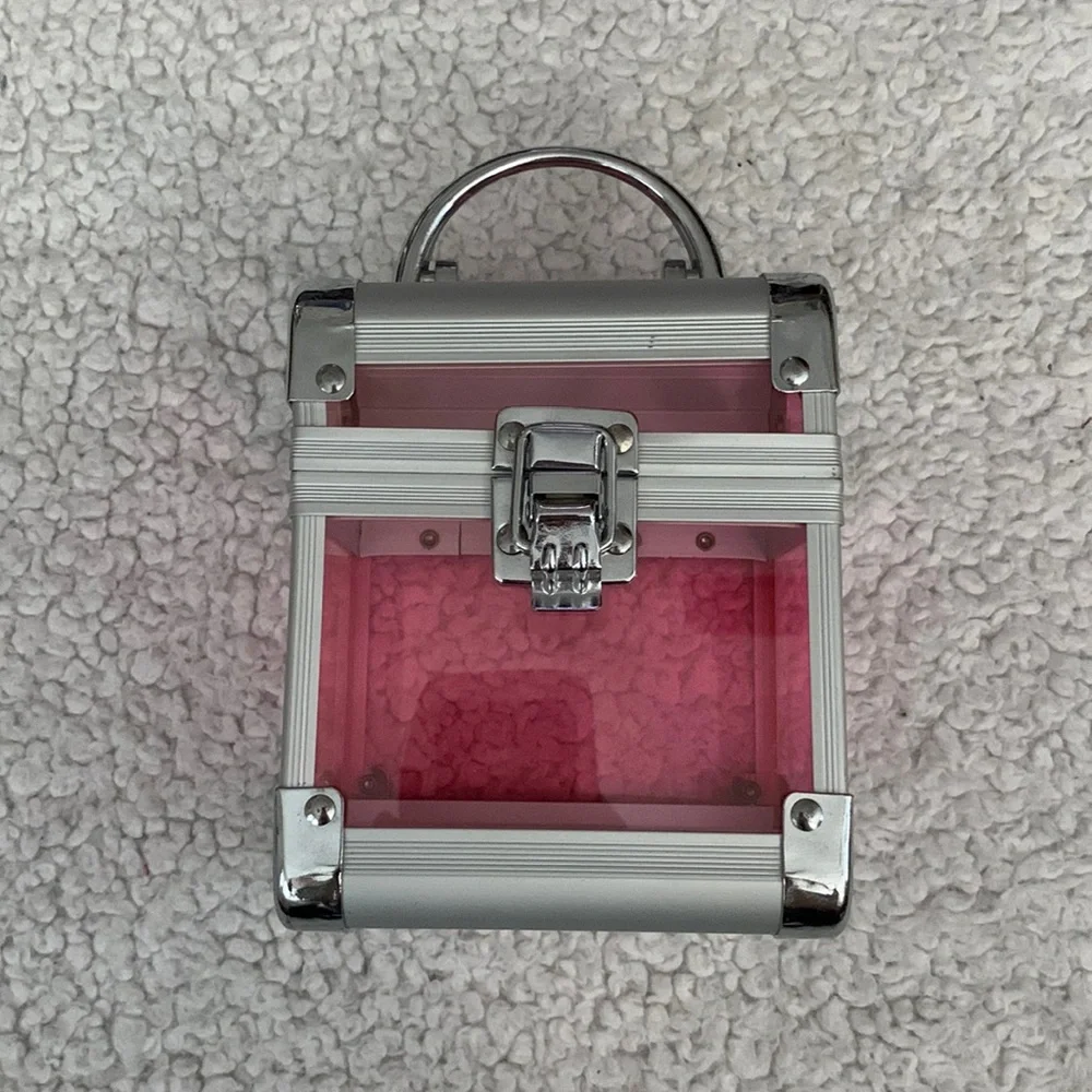 Pink Rectangular Jewelry Box / Makeup / Organizational Box